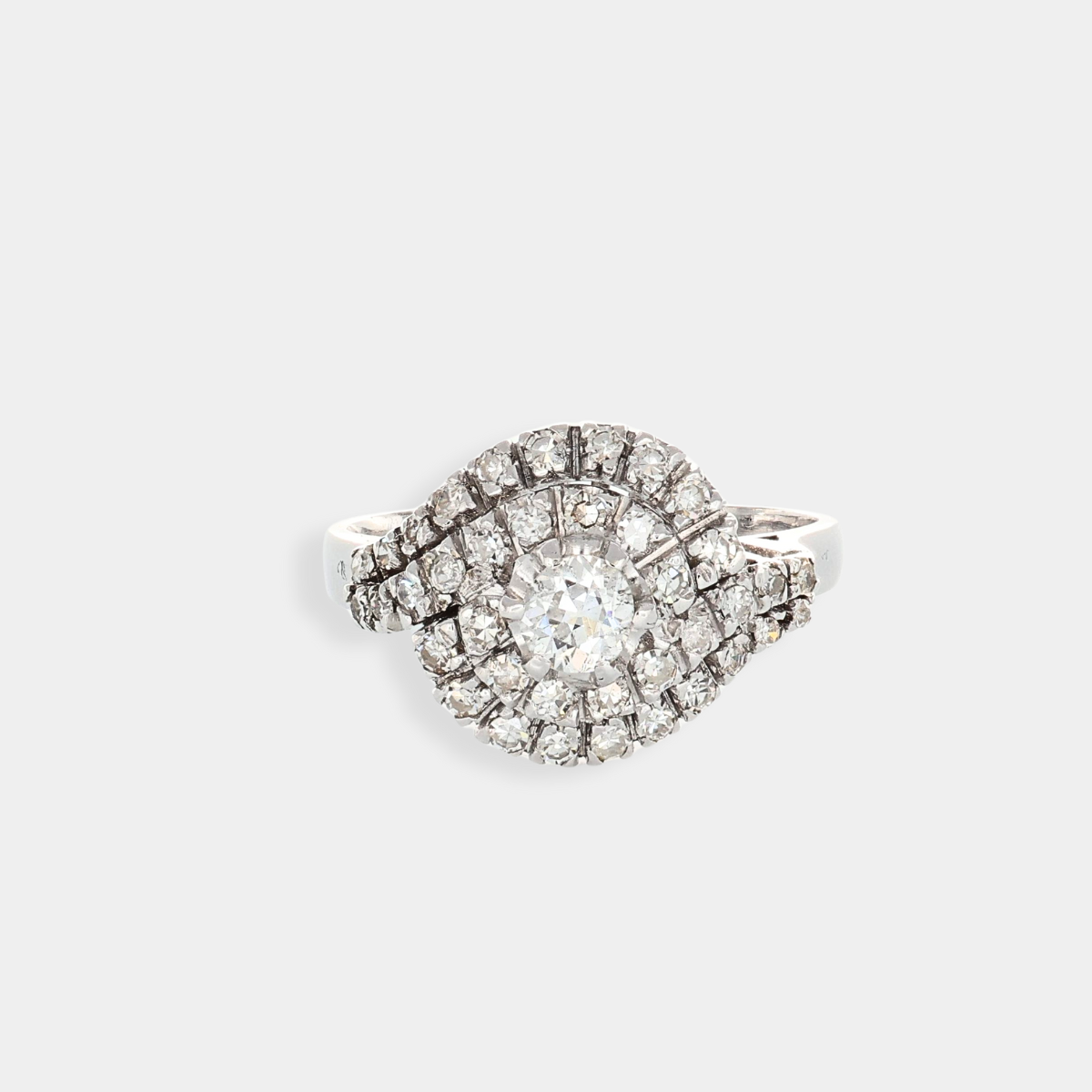 Anello in oro bianco 18 Kt con diamanti