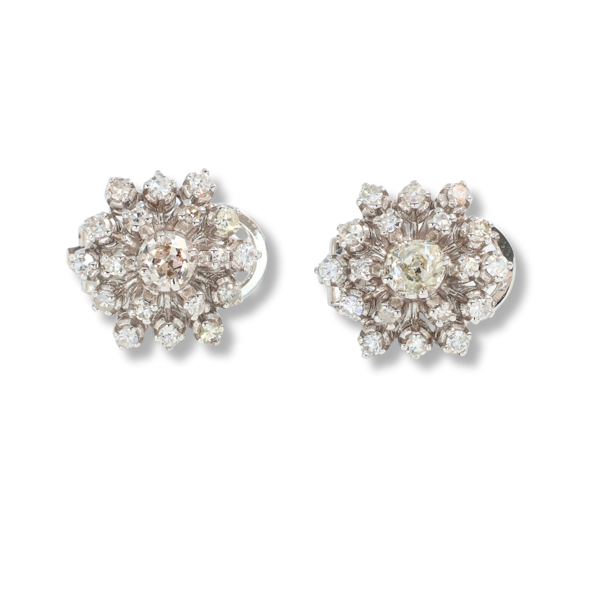 Orecchini in oro bianco 18 Kt con diamanti