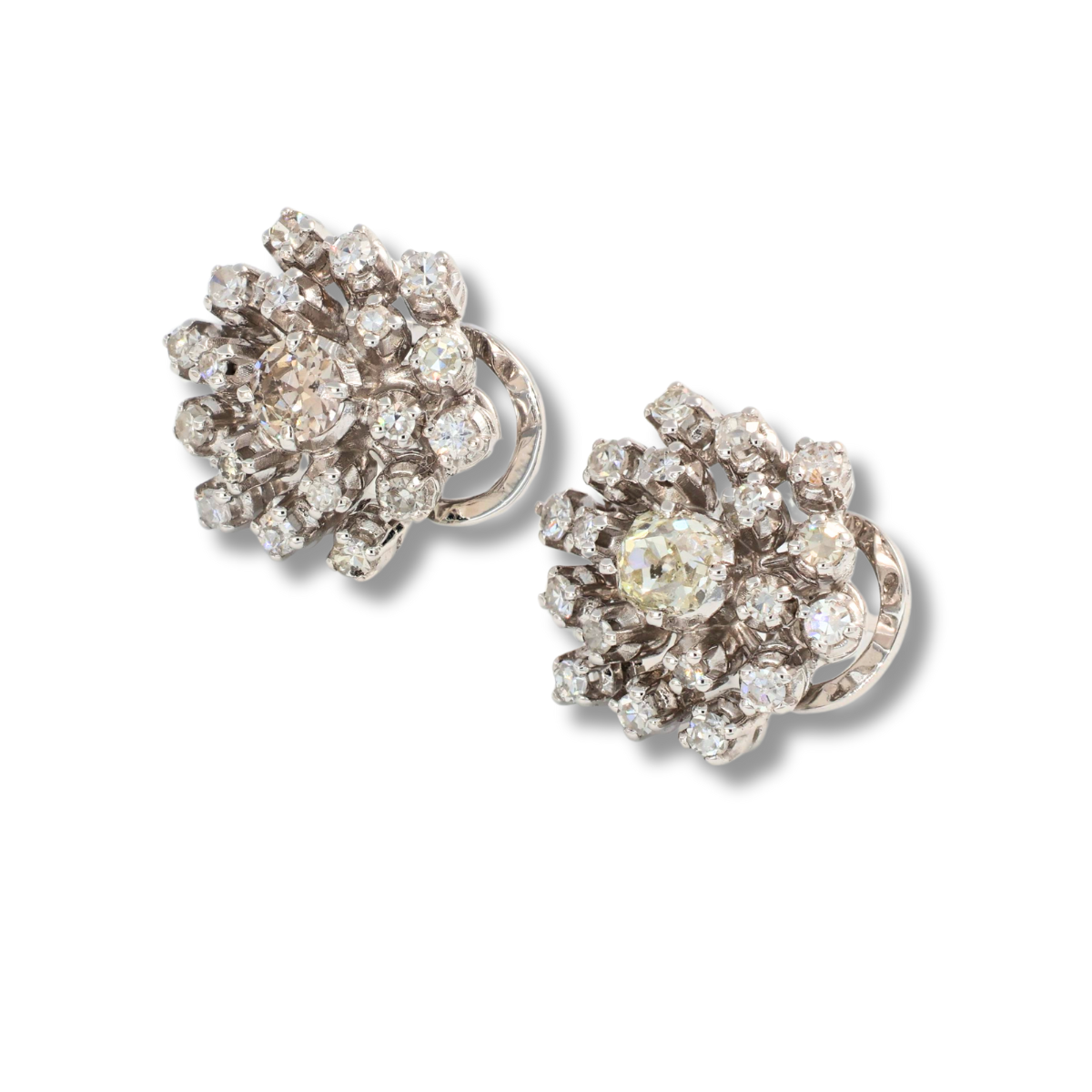 Orecchini in oro bianco 18 Kt con diamanti
